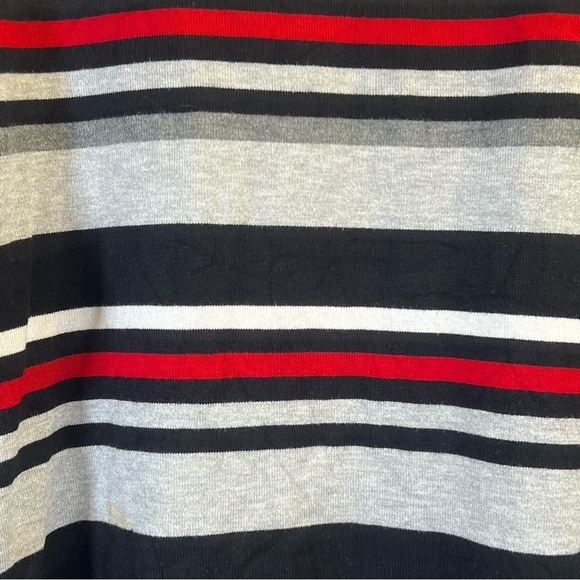 Ricki's Women's Sweater XL Stripes White Black Gray Red Long Sleeves - Picture 6 of 12
